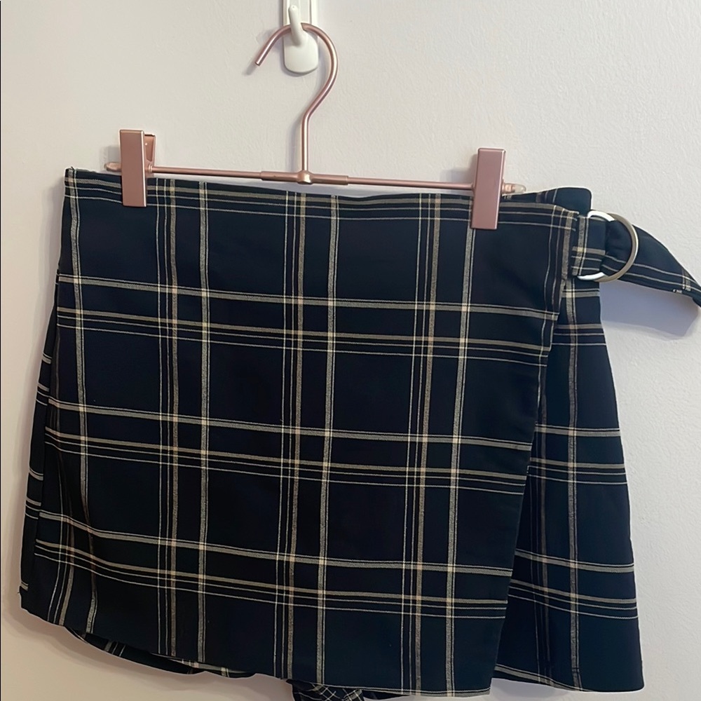 Plaid Black Skort